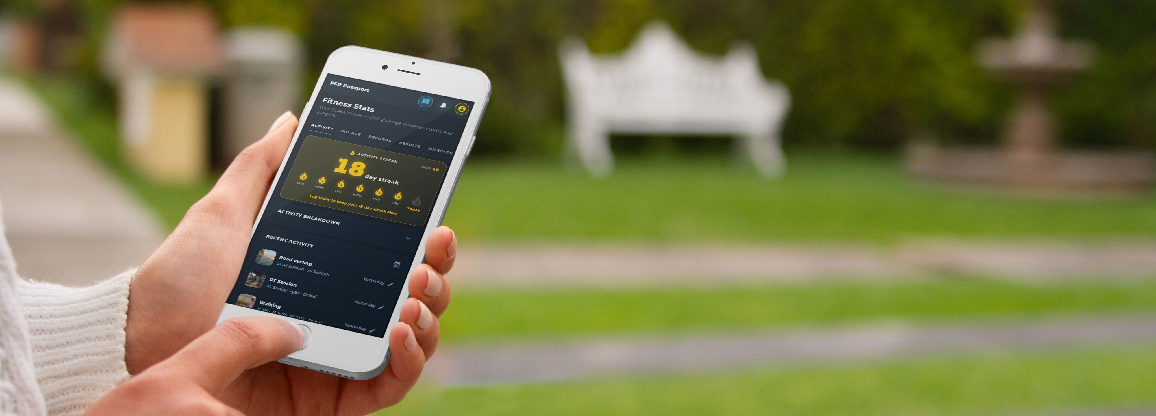 Track your fitness stats anywhere