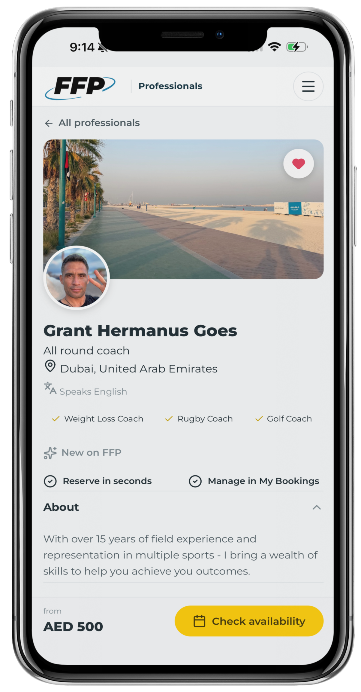 Your public coach profile